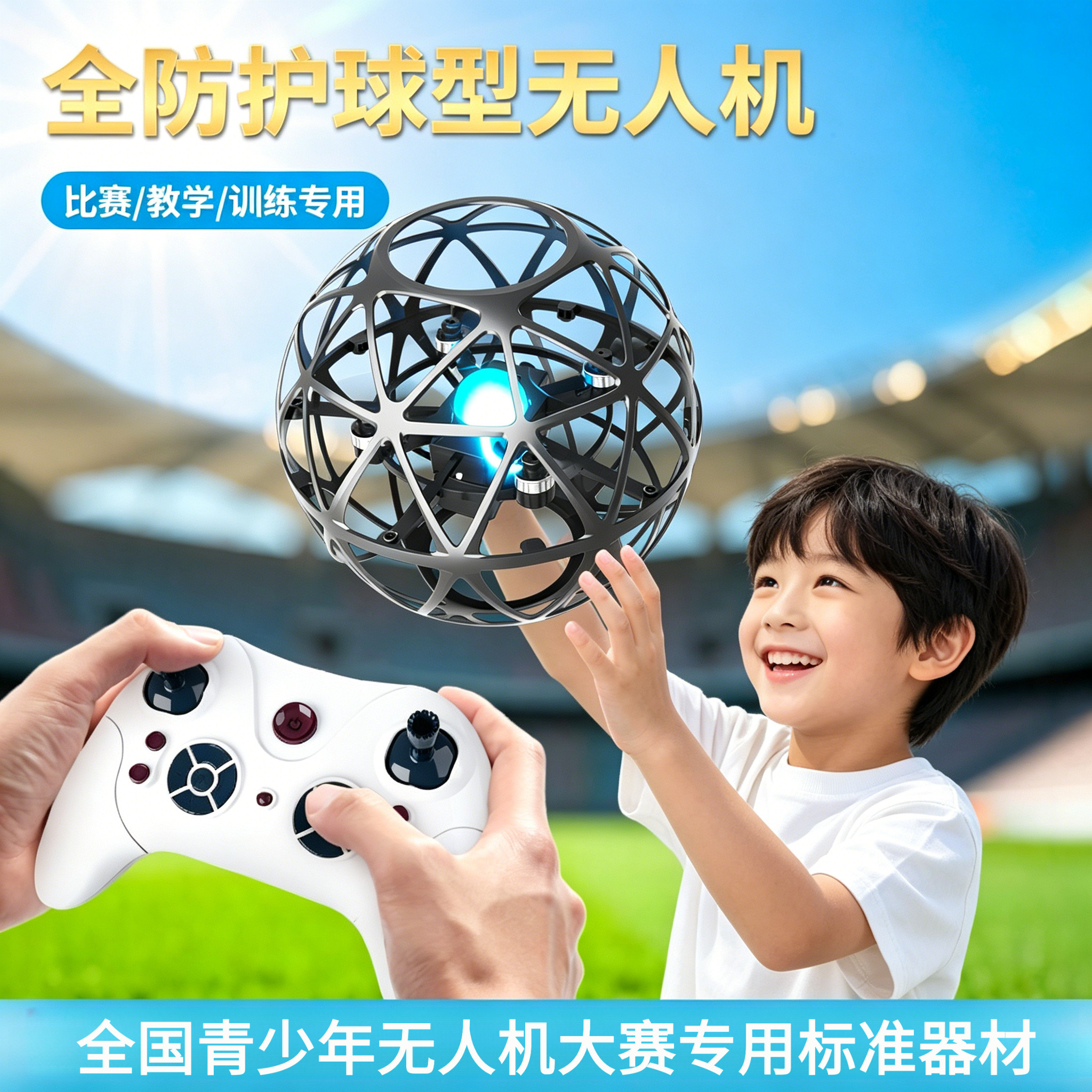 竞赛足球防摔球型无人机遥控飞机