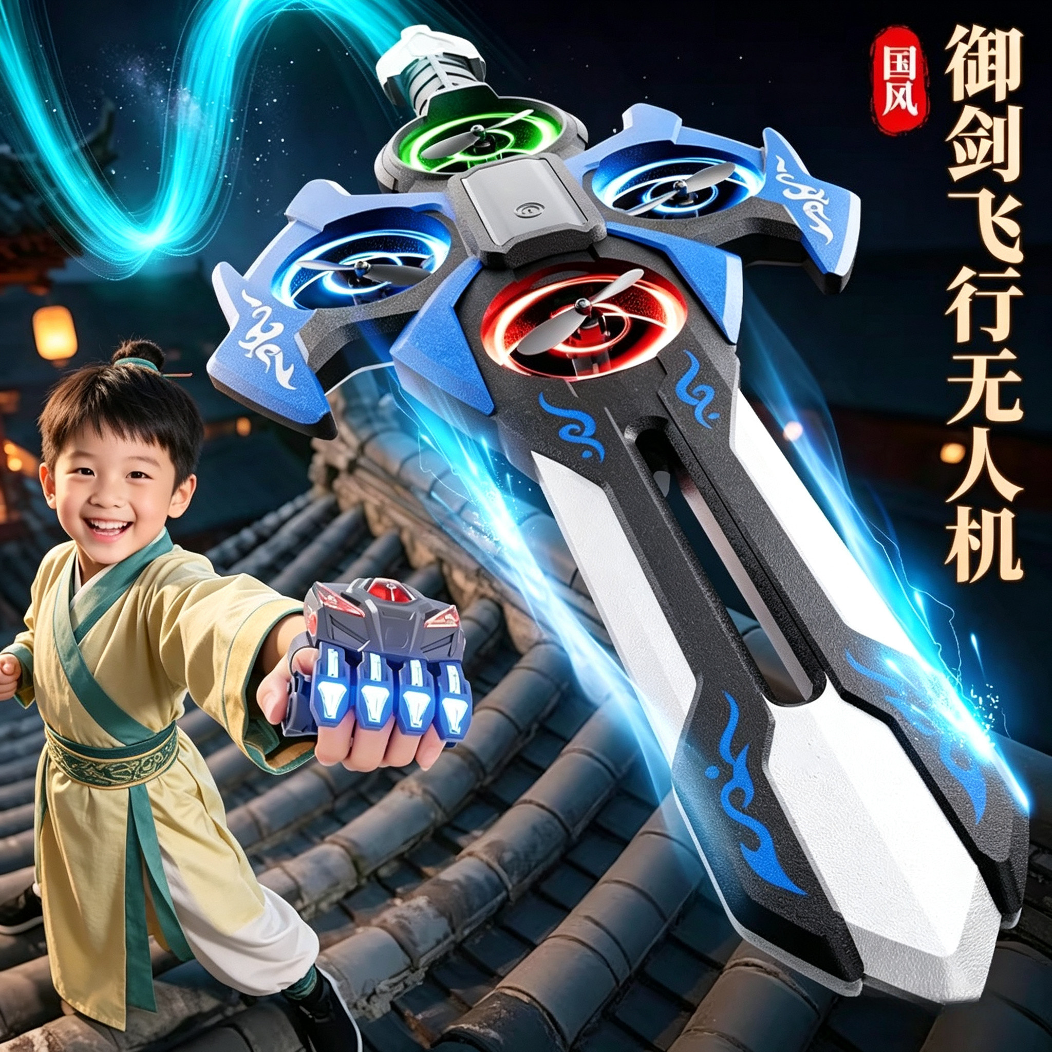 御剑飞行手势感应耐摔飞剑无人机