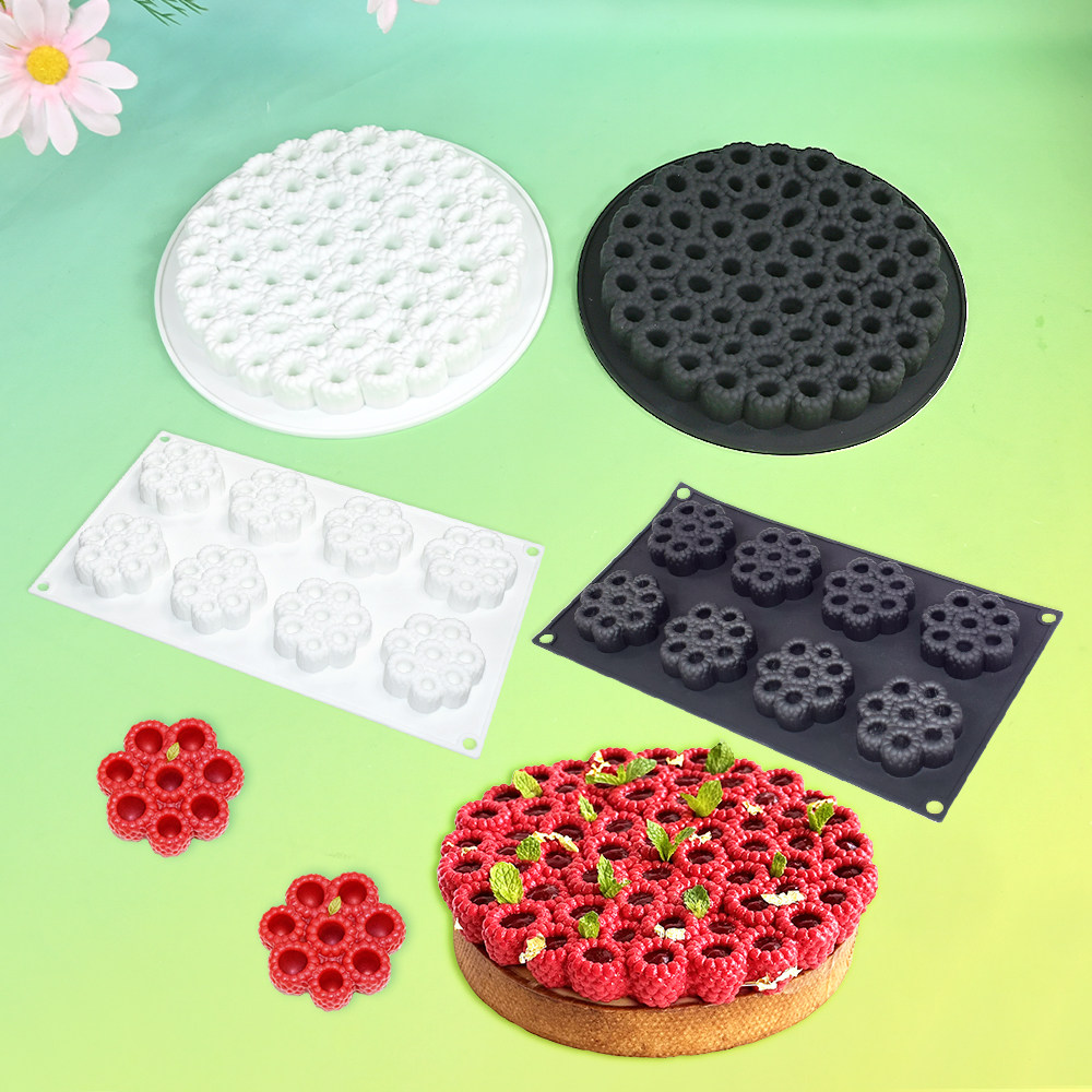 覆盆子挞饼法式甜点慕斯蛋糕模具 DIY树莓水果硅胶模具烘焙工具