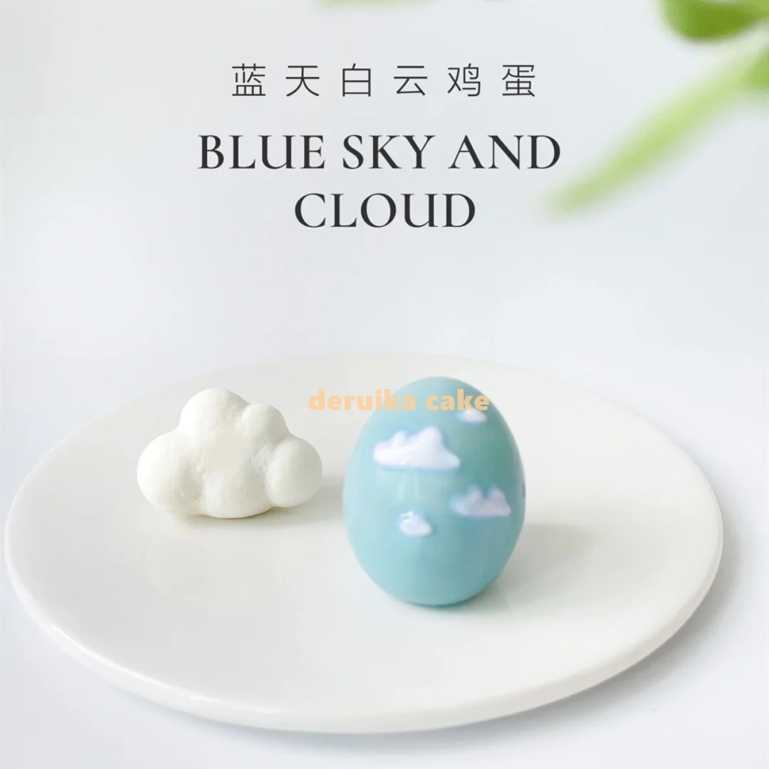 立体云朵白云硅胶模具8连鸡蛋蜡烛模具复活节彩蛋巧克力蛋糕模