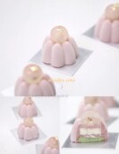 8连小花蛋糕慕斯模 布丁果冻蛋糕硅胶烘焙模具 巧克力矽胶模具法式