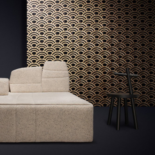 比利时原装 进口ARTE墙纸木皮质感扇形轻奢卧室客厅背景壁纸MO3040