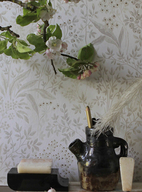 瑞典原装进口Borastapeter墙纸 北欧 英式田园小清新卧室客厅背景