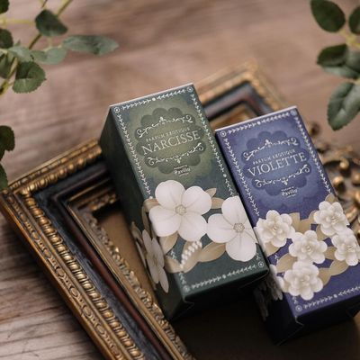 Pavilio Narcisse Violette水仙/紫罗兰限定手帐贴纸素材镂空胶带