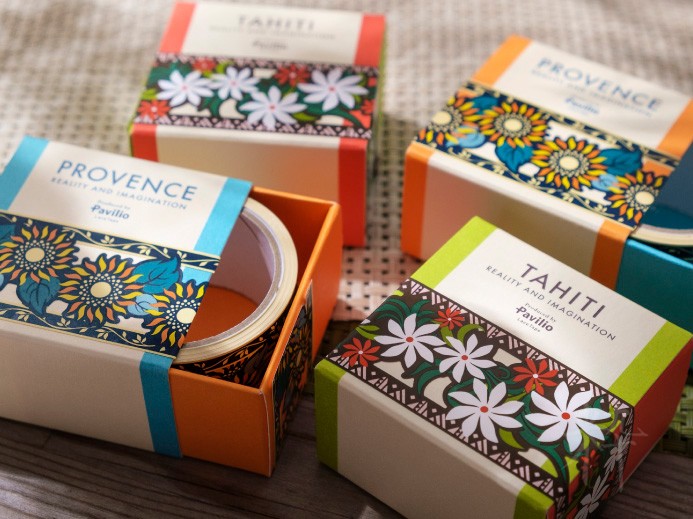 日本Pavilio PROVENCE/TAHIT手帐胶带贴纸蕾丝DIY和风装饰素材ins