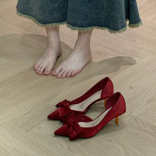 999人正在抢购红色高跟婚鞋订婚