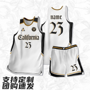 经典复古美式篮球服套装男定制大学生比赛训练队服运动背心训练营