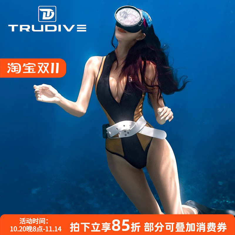 TRUDIVE睿潜潜水服女连体湿衣