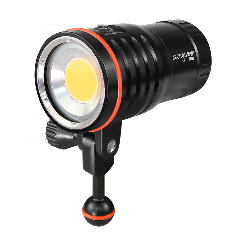 ARCHON奥瞳DM60强光LED水下潜水摄影补光灯充电手电筒COB LED全新