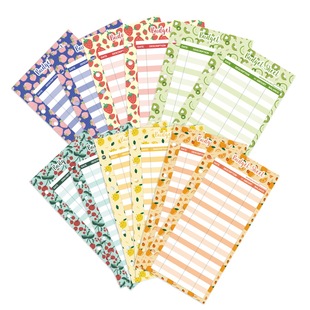 跨境现金预算信封纸水果印花打孔卡片西式预算卡消费卡彩色信封纸