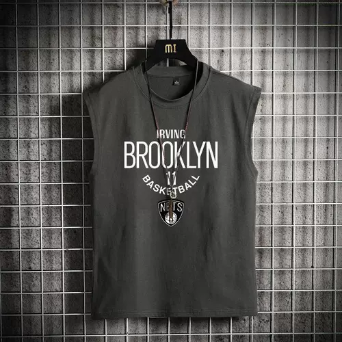 Мужской баскетбольный летний тонкий жилет, спортивная трендовая футболка для спортзала без рукавов