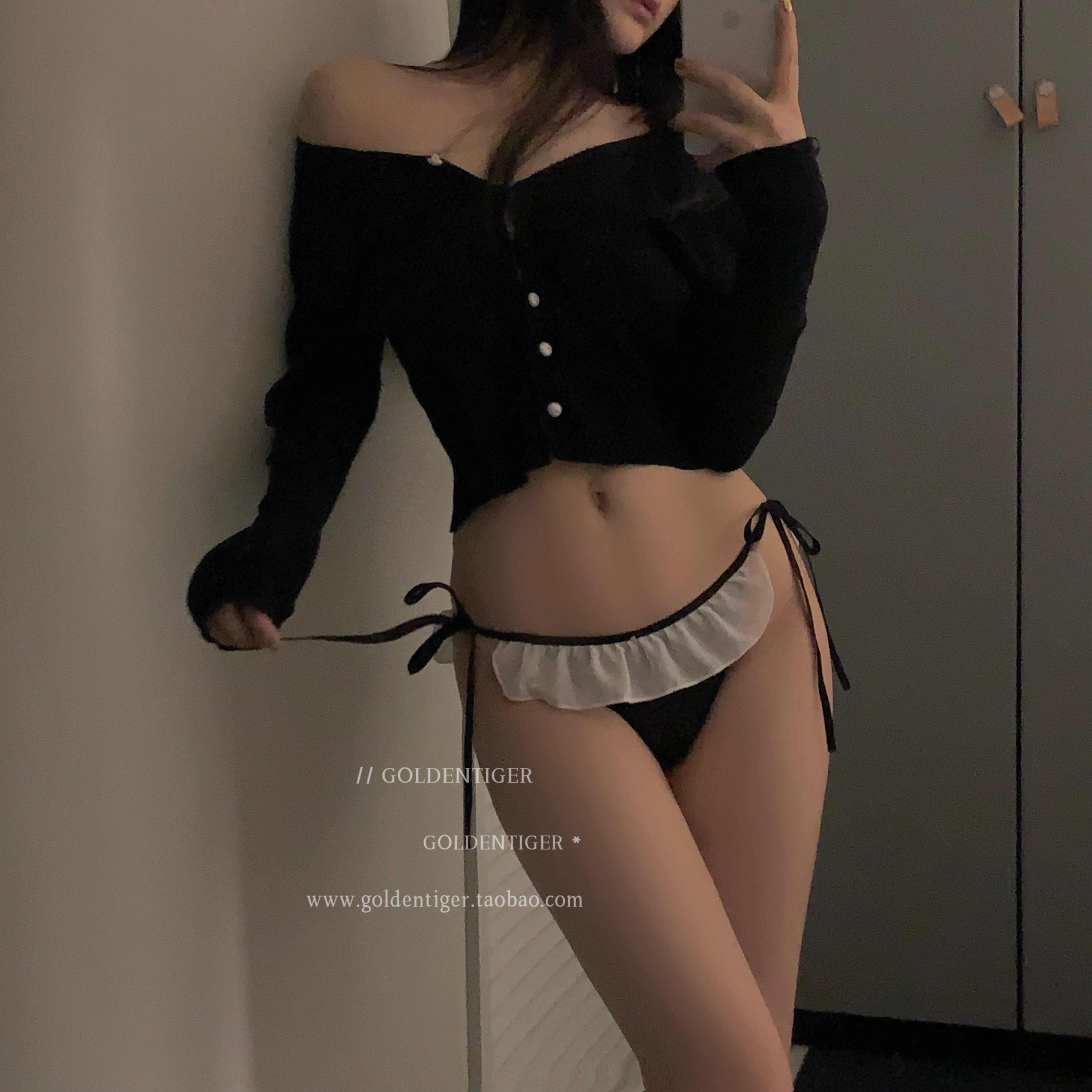 暗黑洛丽塔少女低腰雪纺内裤女