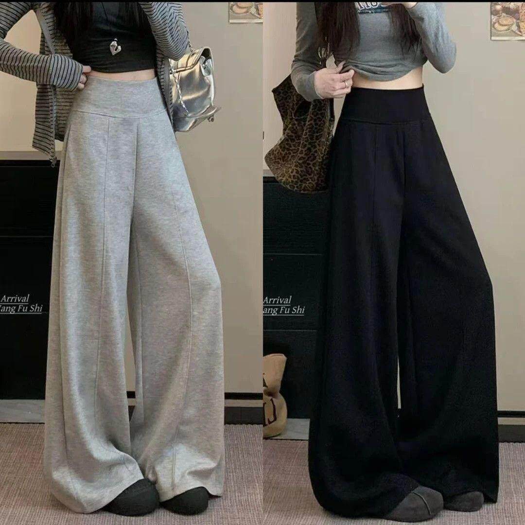 美式休闲阔腿裤女春秋季