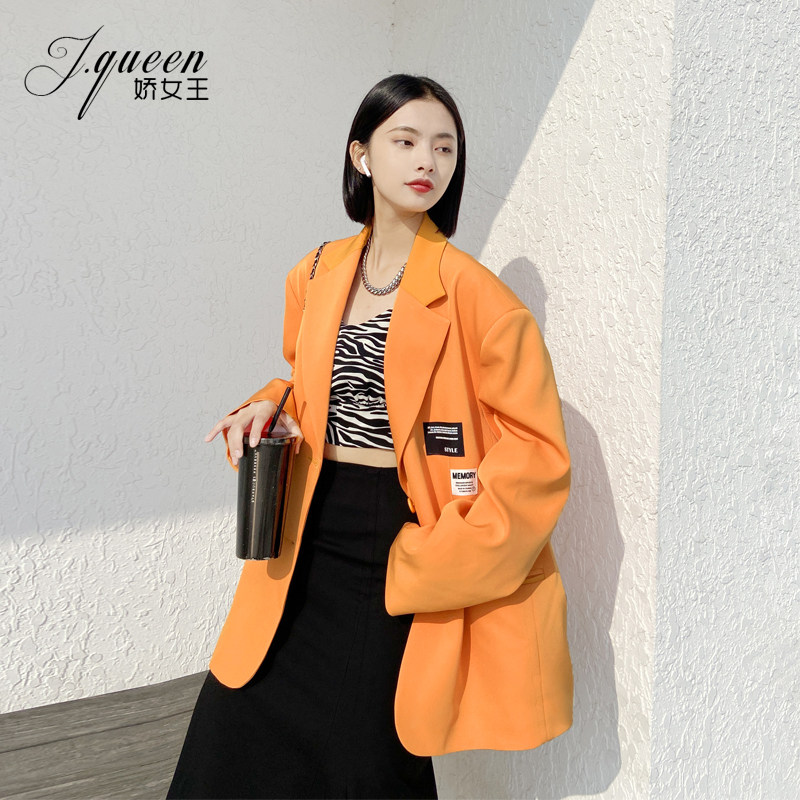西装外套女春秋季新款韩版宽松廓形oversize宽肩时髦炸街小西服