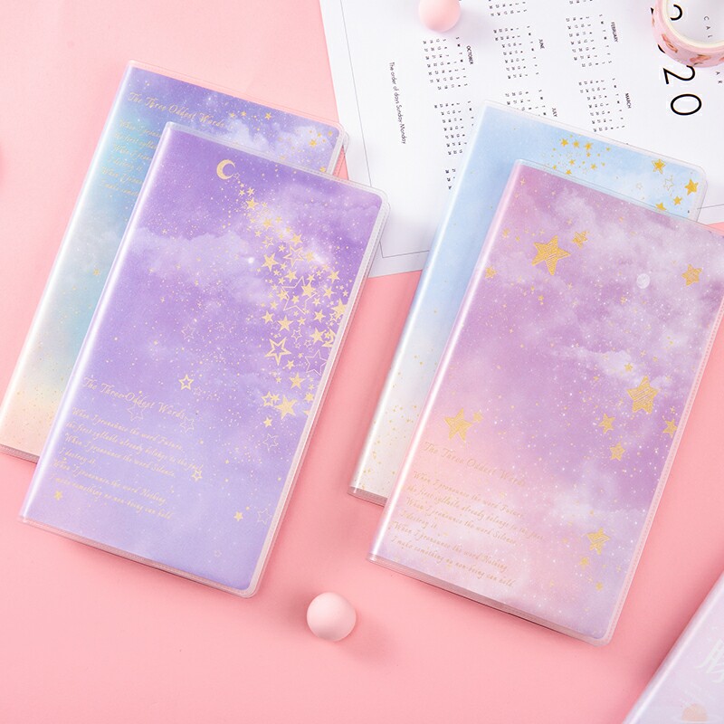 小清新胶套本48K口袋本加厚记事本迷你随身携带小本子送礼长形本