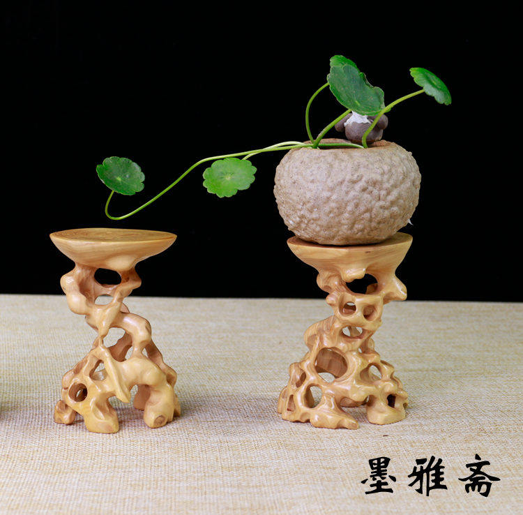 黄杨木手工盆景文玩摆件根雕底座图片