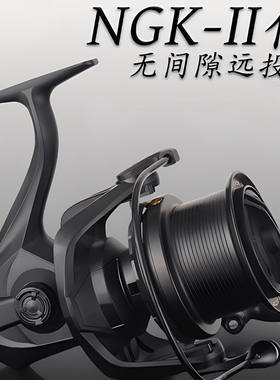 黑武士远投纺车轮全金属线杯14000斜口无间隙锚鱼轮海竿专用渔轮