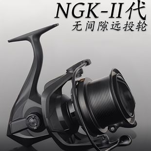 黑武士远投纺车轮全金属线杯14000斜口无间隙锚鱼轮海竿专用渔轮