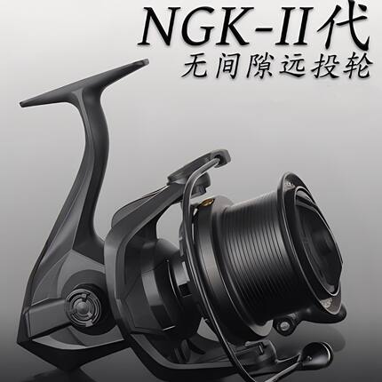 黑武士远投纺车轮全金属线杯14000斜口无间隙锚鱼轮海竿专用渔轮