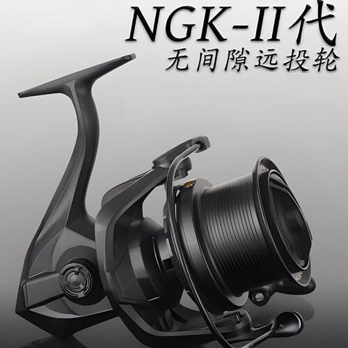 黑武士远投纺车轮全金属线杯14000斜口无间隙锚鱼轮海竿专用渔轮