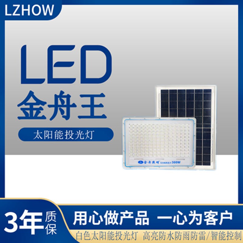 金舟照明太阳能灯户外庭院新农村室内家用超亮投光灯乡村防水路灯