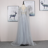 礼服裙宴会裙新娘迎宾长裙明星同款 晚礼服女王气质晚会年会主持裙