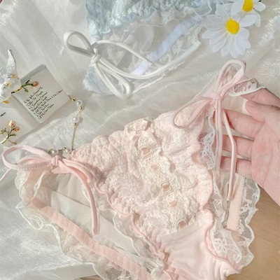 粉色系带纯欲性感女士新款内裤