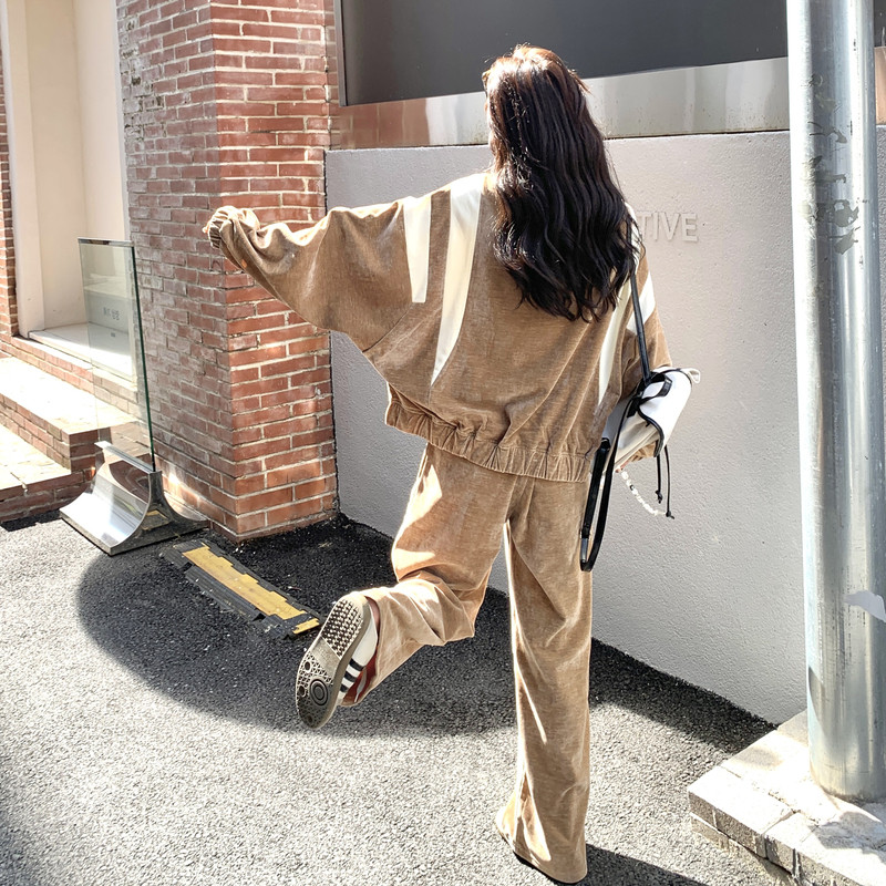 【】盐系宽松休闲拼色套装C161-8910-P185-K278,女装套装/套裙,2C161