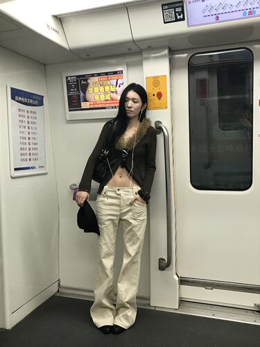 【saidtome】早秋复古全棉灯芯绒微喇 高腰百搭长款裤子6050