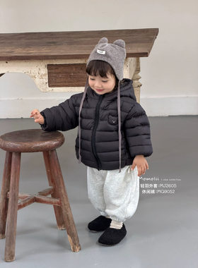 茉茉哩2026新款冬装男女宝宝羽绒服外套韩版洋气排骨轻白鸭绒2605