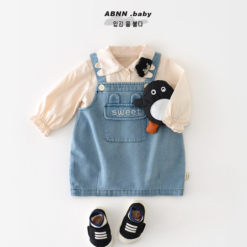 儿童春季新款牛仔裙婴儿韩版水洗牛仔背带裙宝宝春装连衣裙61713,童装/婴儿装/亲子装,儿童牛仔裙,淘宝优惠券,粉丝福利购,淘宝优惠卷