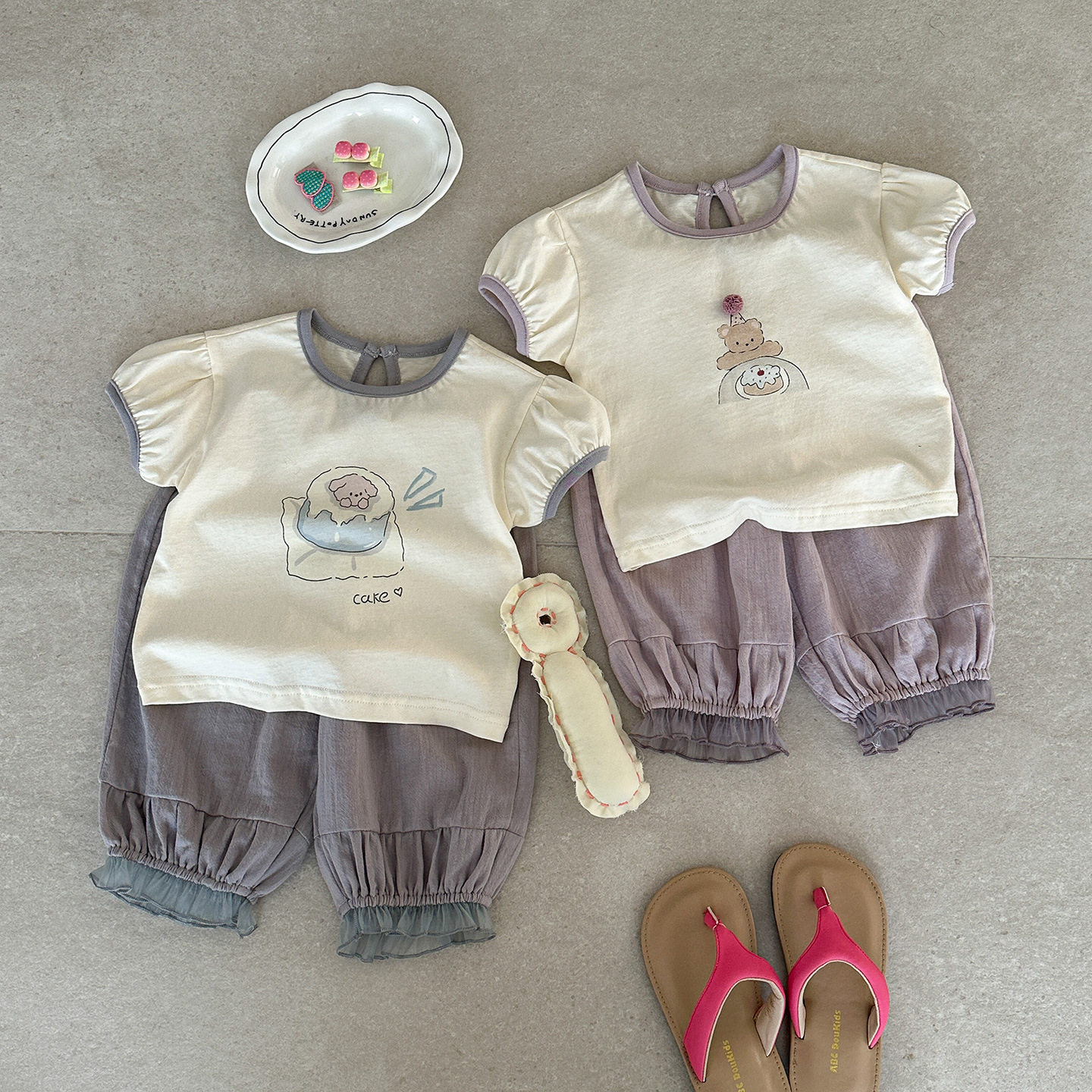 女宝宝套装2026夏季短袖短裤婴幼儿外出服夏天薄款上衣裤子两件套