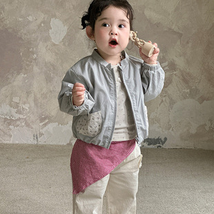 二折撤柜女童纯棉外套春季新款女宝宝韩版立领长袖婴幼儿开衫上衣