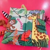 jollybaby婴儿宝宝立体布书布艺撕不烂可啃咬尾巴早教6 12月8玩具