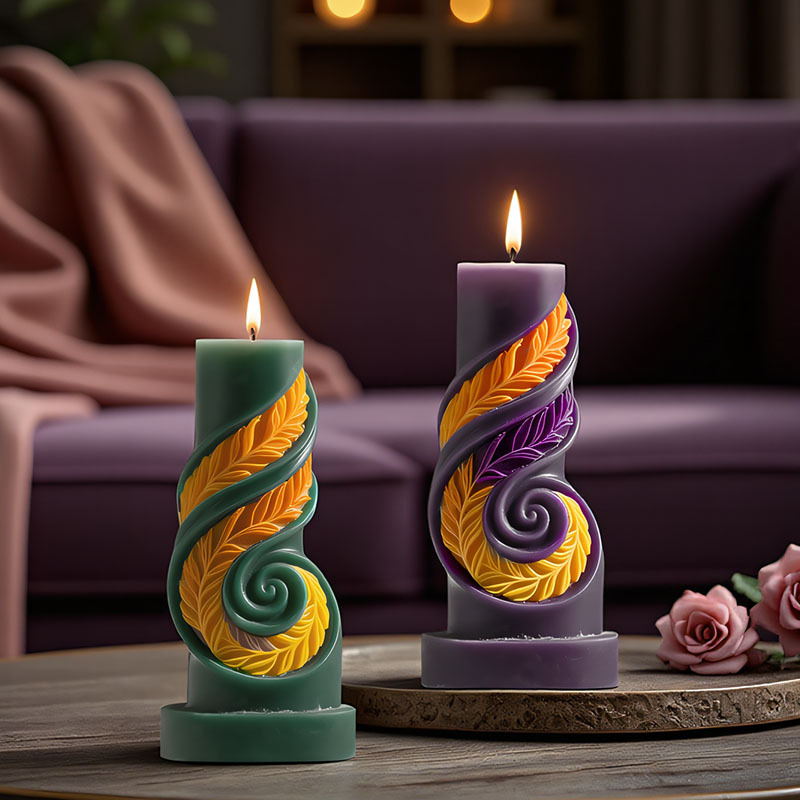 香薰蜡烛硅胶模具DIY创意浮雕圆柱蜡烛扩香石摆件烘焙磨具