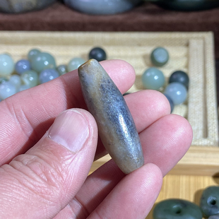 和田玉籽料糖青花随型勒子挂件配饰楼兰三色古风藏式项链编绳配珠