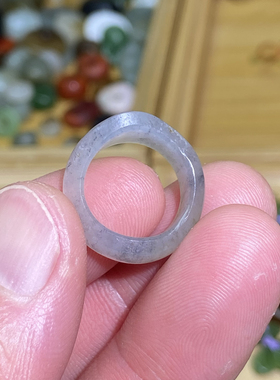 和田玉籽料卡14戒指满皮青花随型小戒圈文玩珠串跑环玉环项链挂饰