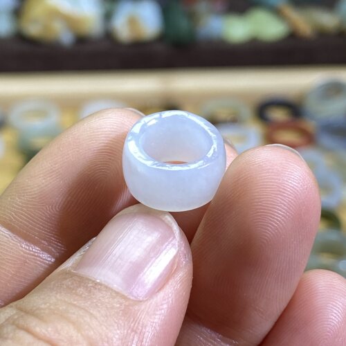 和田玉白青花卡8随形跑环复古风文玩珠串跑圈项链挂饰