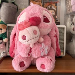 粉色史迪仔抱小金超大号玩偶公仔毛绒玩具史迪奇抱枕送女生日礼物
