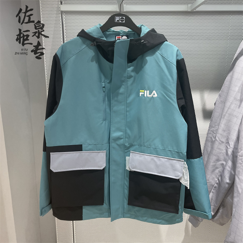 fila斐乐潮牌男外套2021新款冬季休闲运动梭织外套 t11m143703fdb