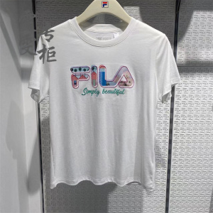 FILA斐乐24夏季新款运动休闲简约女士纯棉短袖圆领T恤F11W428110