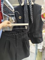 倩姿527#2025夏新款時(shí)尚百搭顯瘦馬甲兩件套女氣質(zhì)薄款小香風(fēng)套裝
