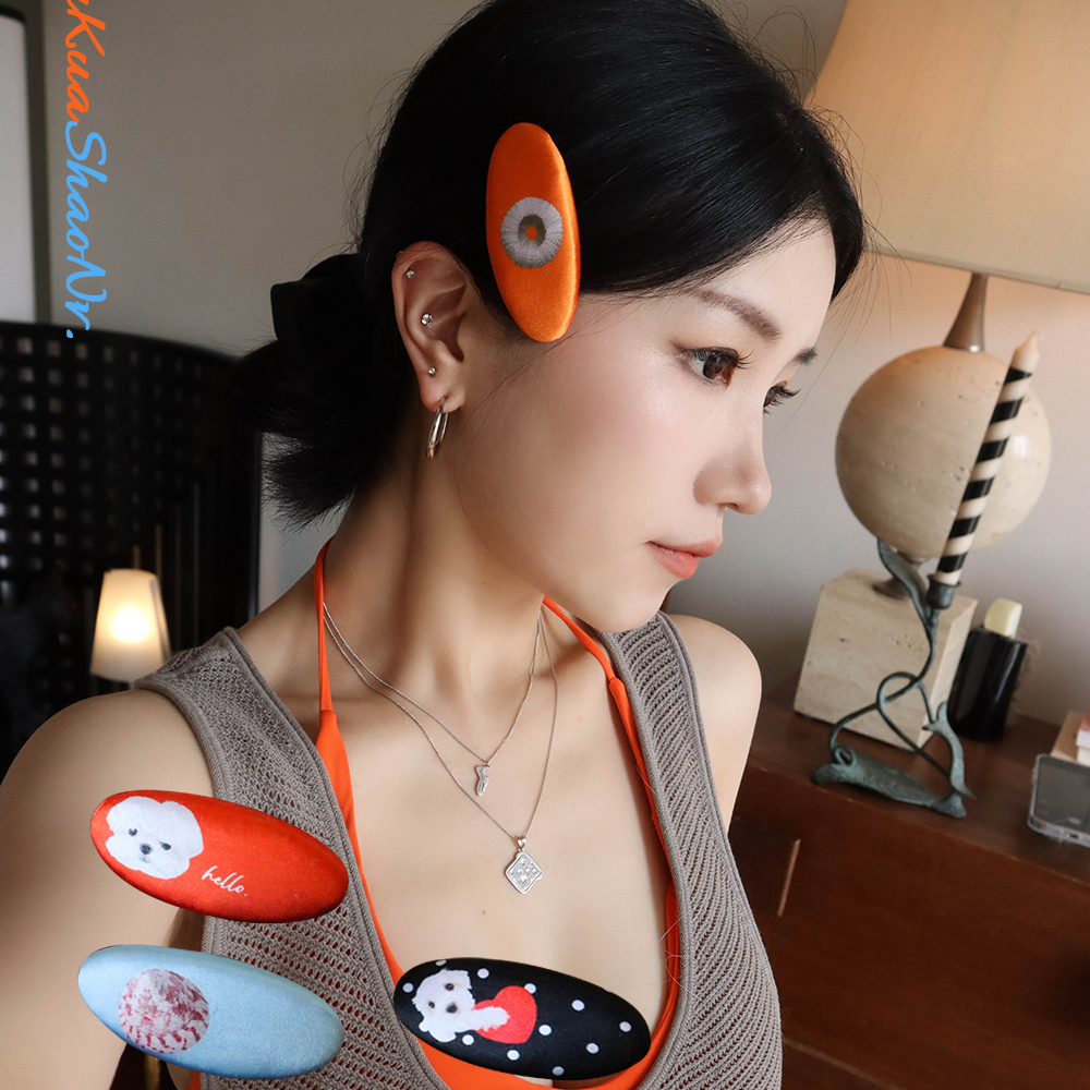 浮夸少女光泽感贝壳狗狗系列发夹