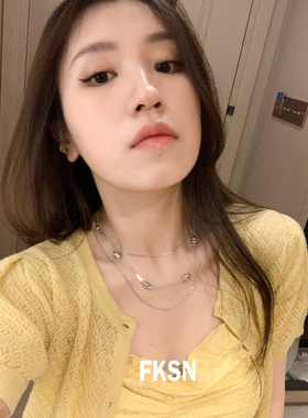 浮夸少女dayu 金豆豆项链金银俩色时髦小单品