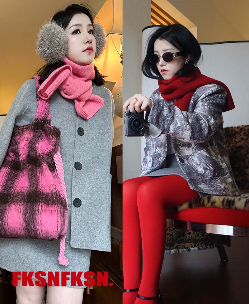 浮夸少女新年系列羊毛围巾