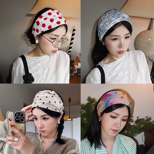 浮夸少女dayu原创自制百搭一字带压发小众设计春夏彩色多巴胺发带