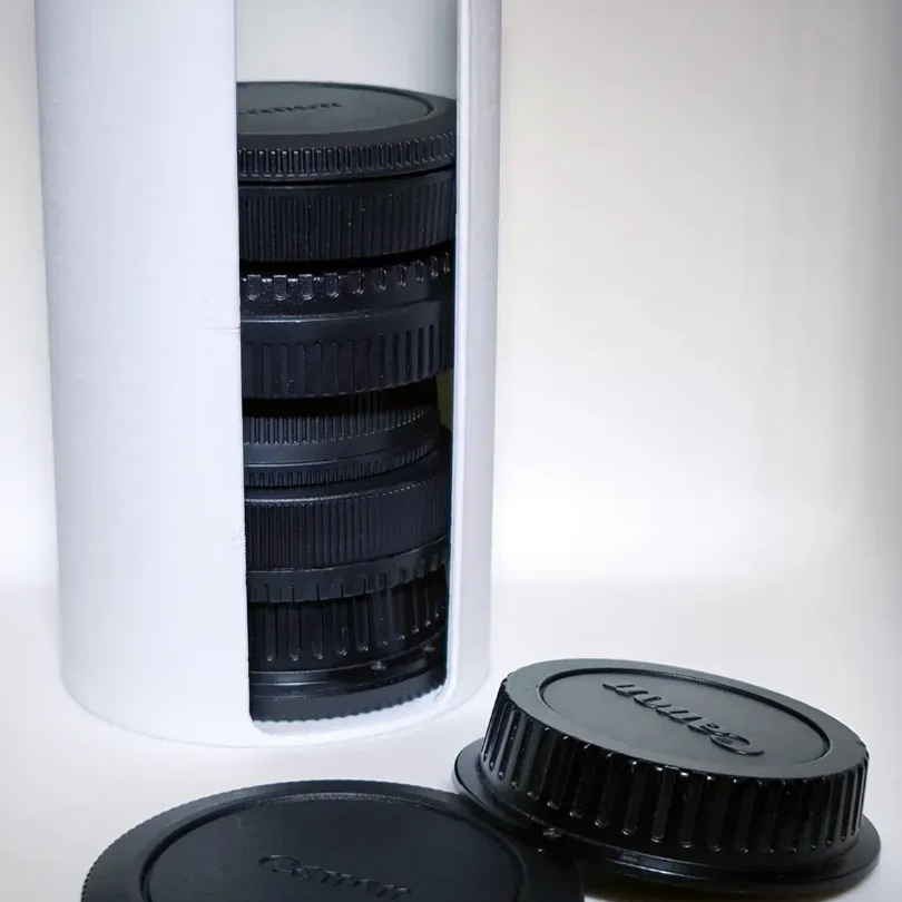 宜家MALM系列相机镜头盖收纳盒，可容纳7对镜头盖