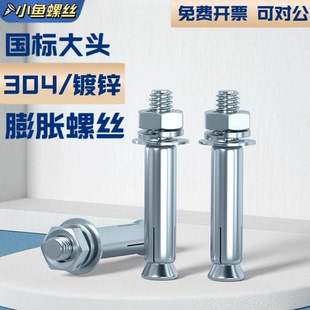 镀蓝白锌膨胀螺丝国标膨胀螺栓加长拉爆管外膨胀M6M8M10M12M14M16