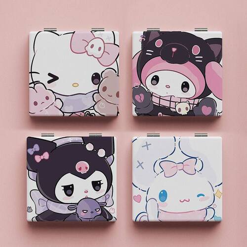 玉桂狗卡通补妆小镜子随身双面