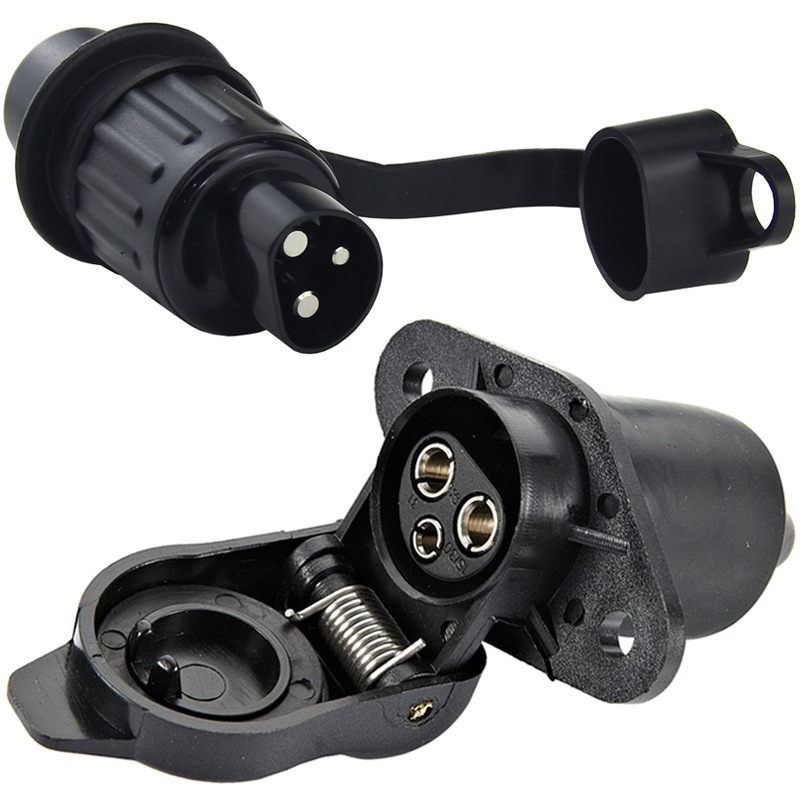 通用3芯农用车电源插座插头约翰迪尔雷沃农用拖拉机取电改装配件